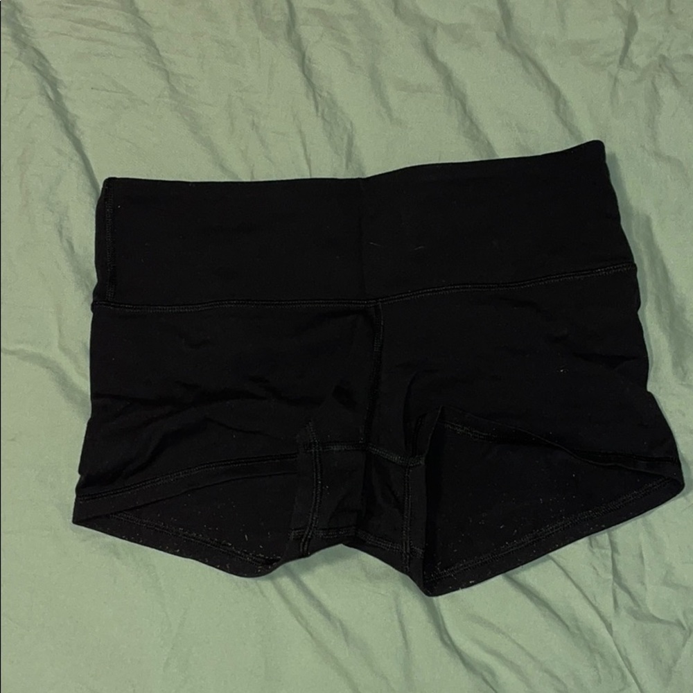 Black lululemon booty shorts